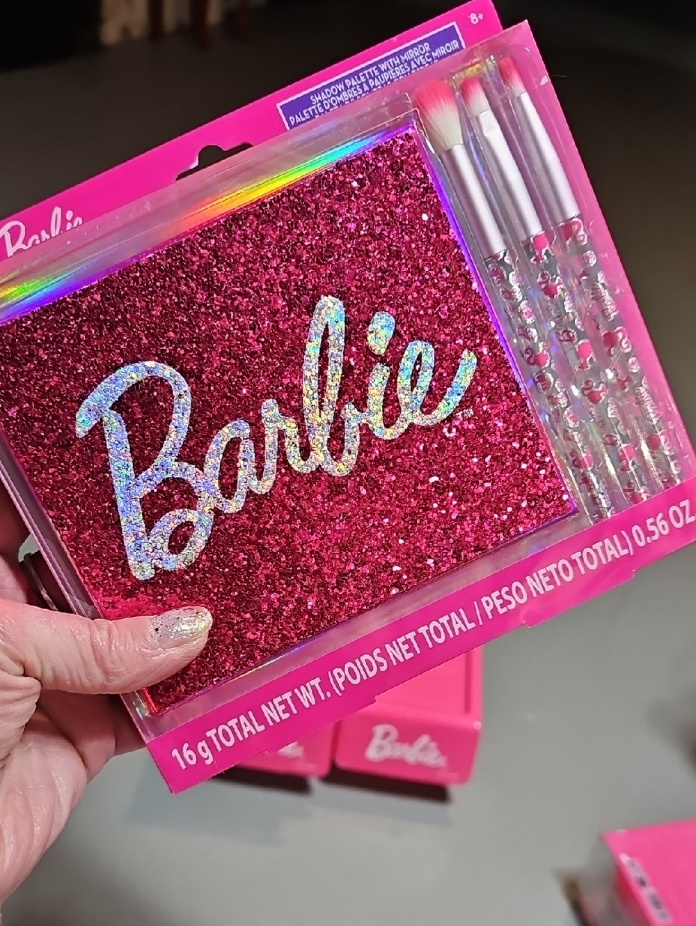 Barbie 8 Well Eyeshadow Palette Shimmery Colors With Brushes And Mirror Fashion